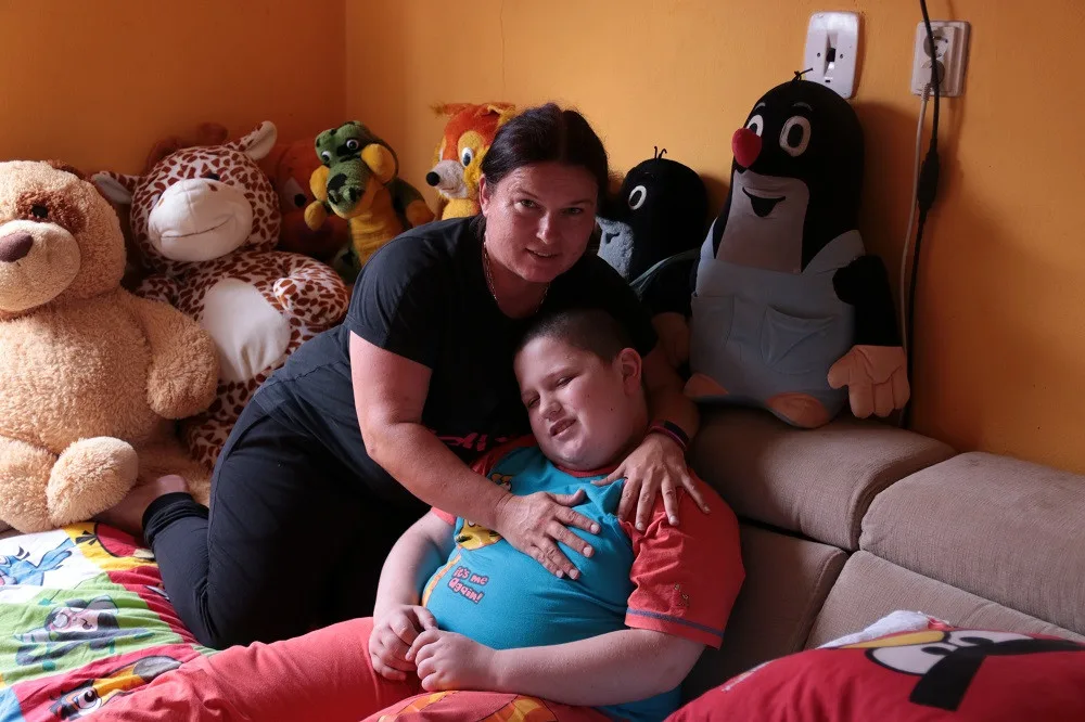 Kristýna Karkasová s Davídkem