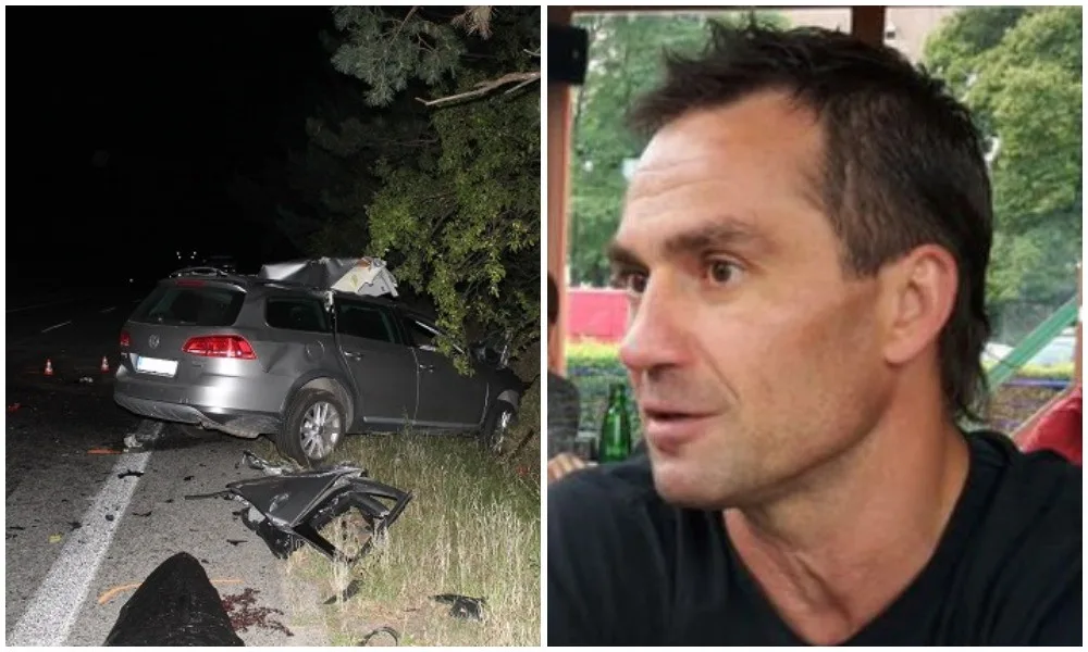 Automobil po nehodě Václava Burdy