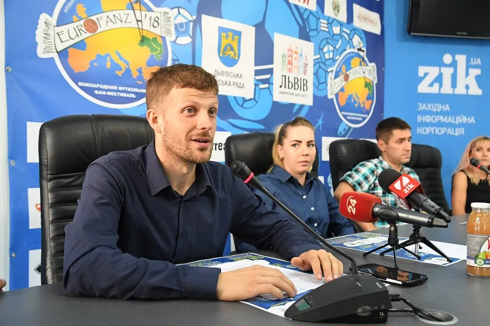 Matěj Hollan na tiskové konferenci k turnaji Eurofanz