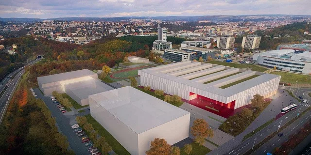 Vizualizace nového atletického stadionu