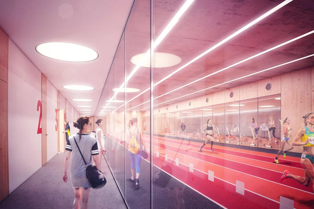 Vizualizace nového atletického stadionu