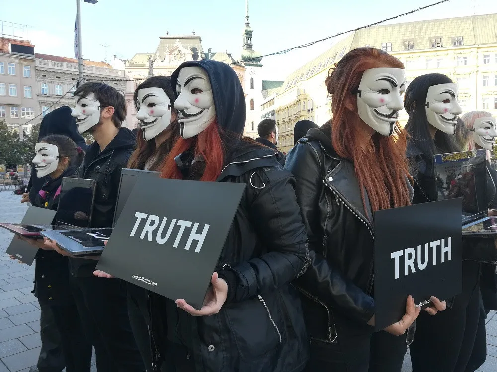 Protest na náměstí Svobody