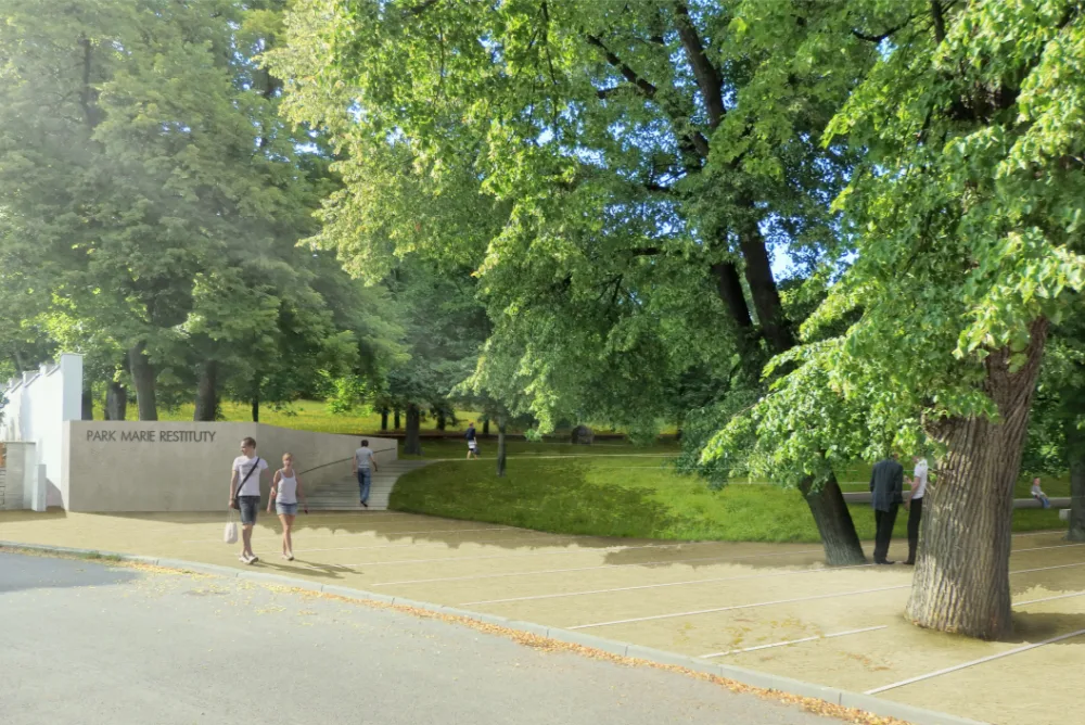 Vizualizace revitalizace parku Marie Restituty