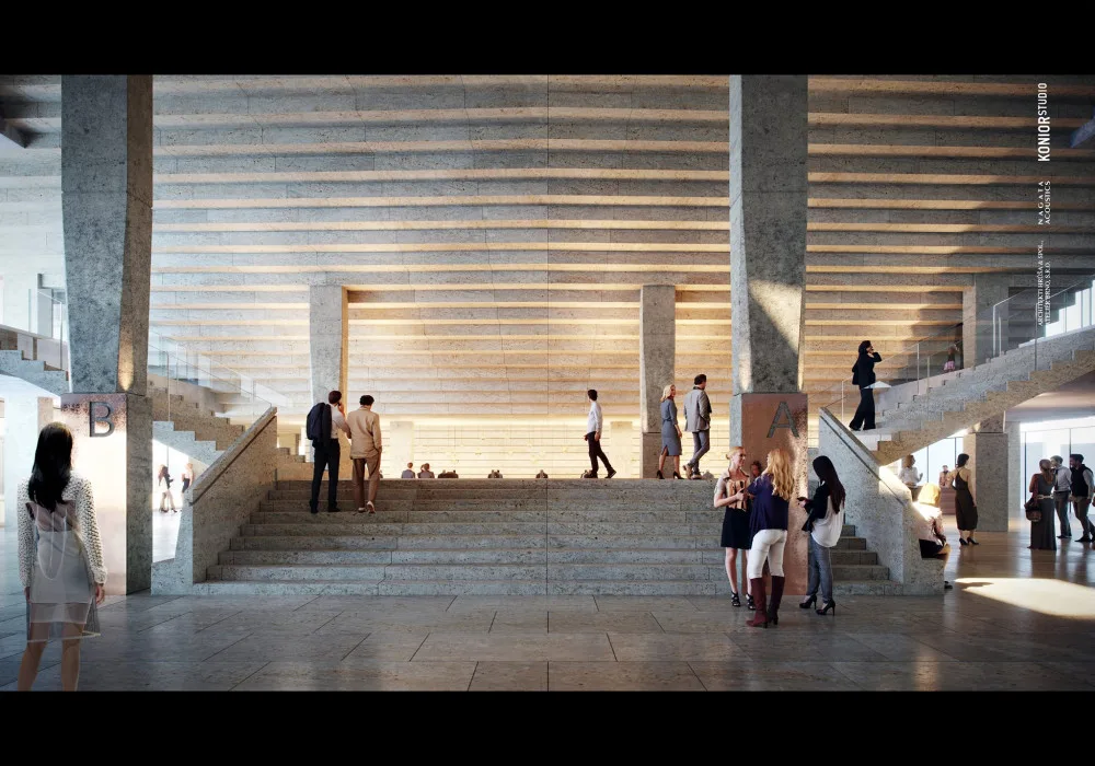 Janáčkovo kulturní centrum, návrh studia Konior