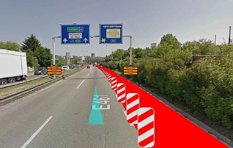 Plán dopravního značení po uzavírce