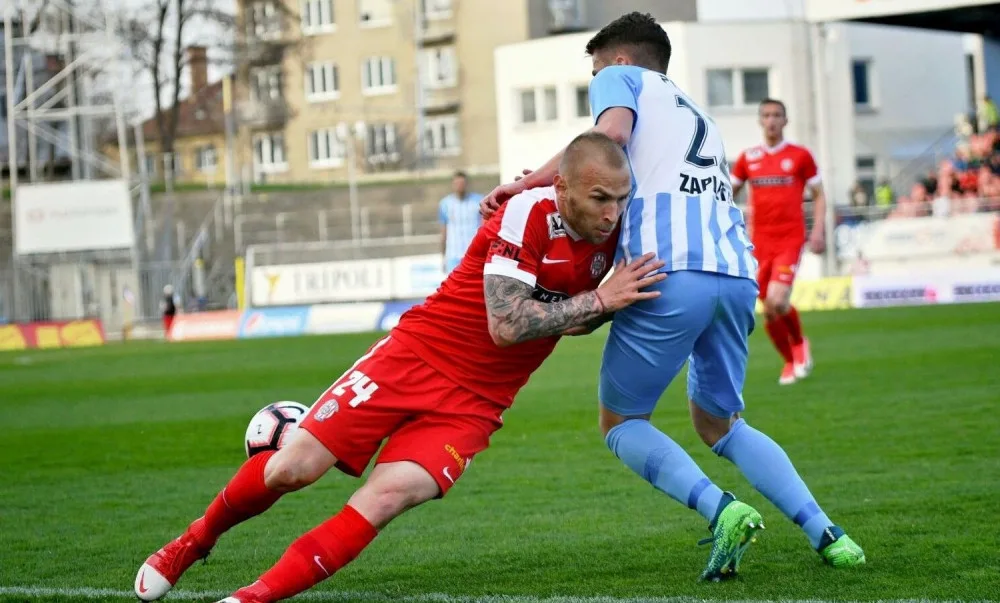 Moment ze zápasu Zbrojovka - Prostějov