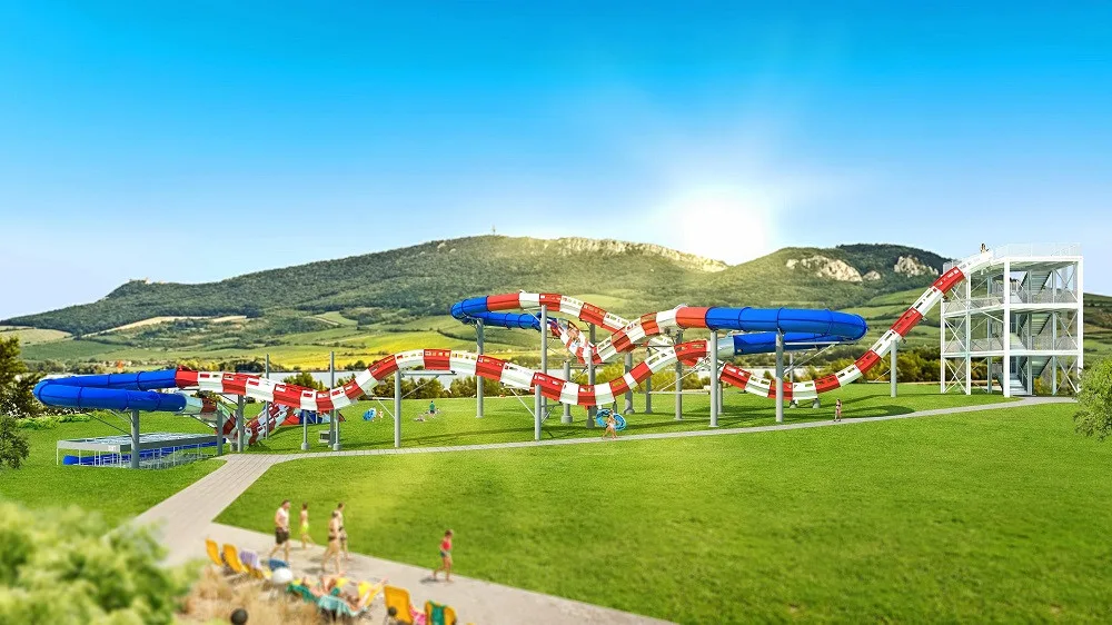 Plánovaný tobogán v Aqualand Moravia