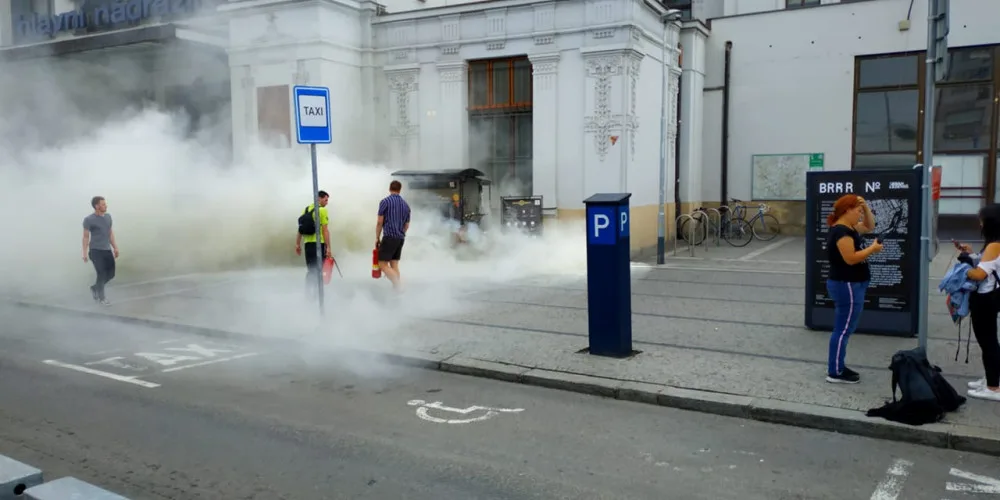 Následky zahoření plynu u stávku s kávou na hlavním nádraží
