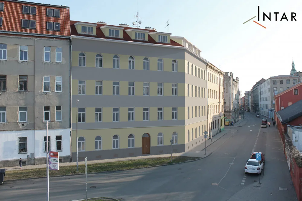 Vizualizace rekonstrukce bytového domu na Podnásepní 2