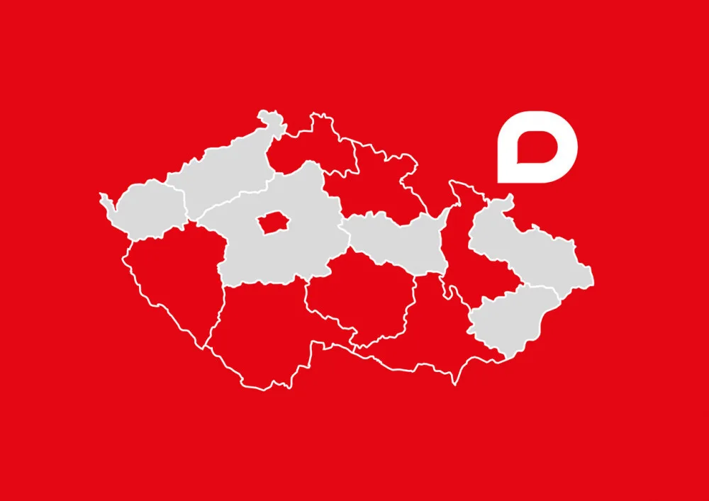 Působnost Drbny v krajích České republiky