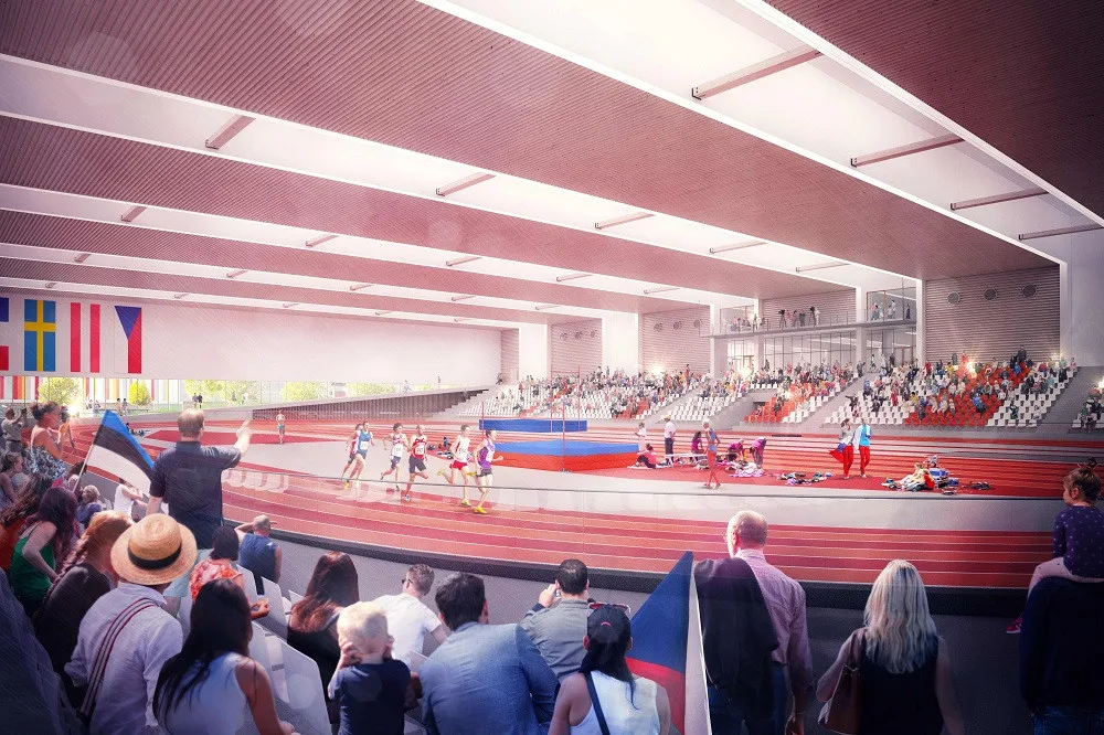 Vizualizace nové atletické haly