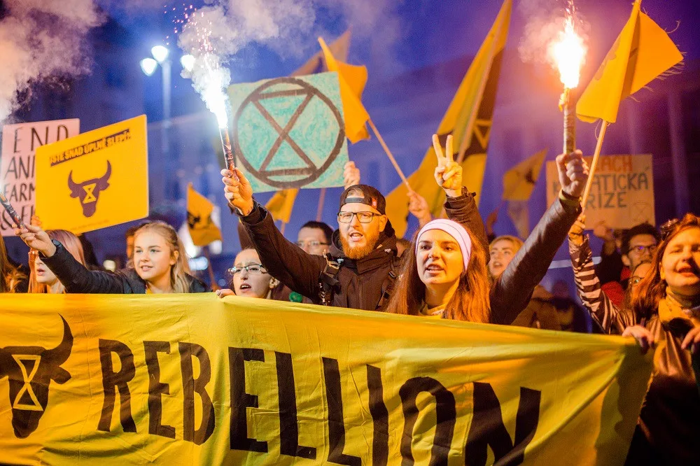 Demonstrace aktivistů v Brně