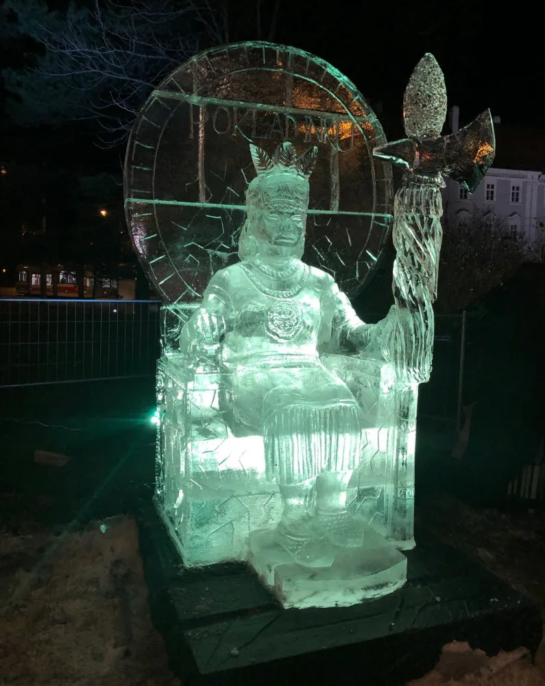 Ledová socha Inky na Moraváku