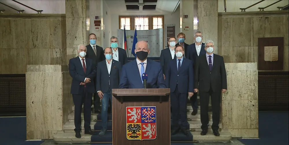 Roman Prymula v televizním projevu