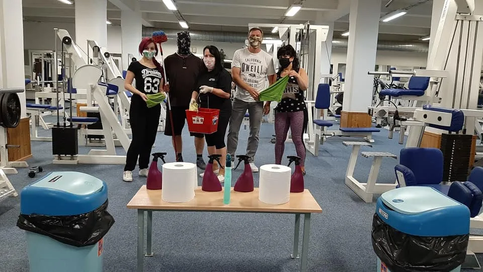 Fitness Blue Gym během pandemie v dubnu
