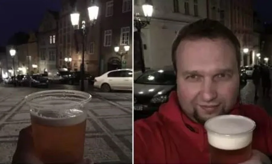 Poslanec Marian Jurečka pil pivo na veřejnosti. Fotkou se pochlubil na sociálních sítích