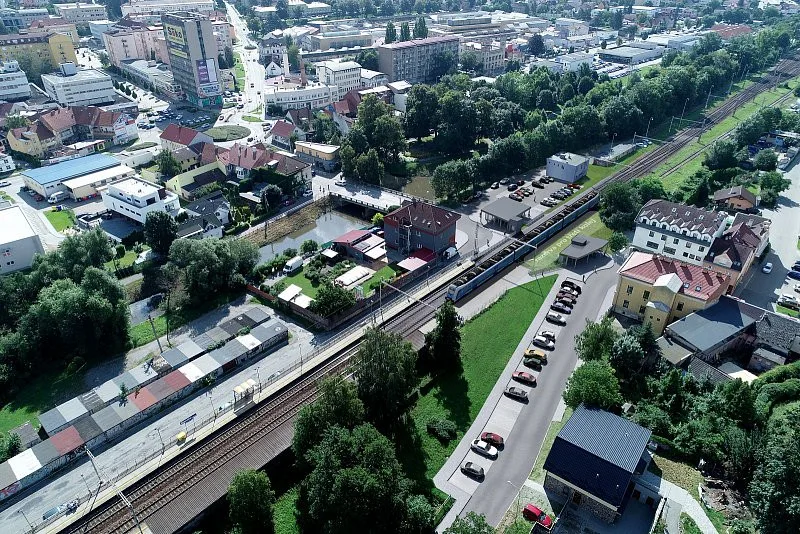 Součástí projektu přemostění je i nový podchod v místě železniční zastávky Blansko-město. Vizualizace: SUDOP
