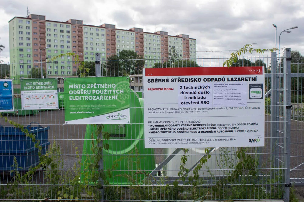 Brno otevřelo v Židenicích sběrný dvůr, lidé tam ale zatím nesmí