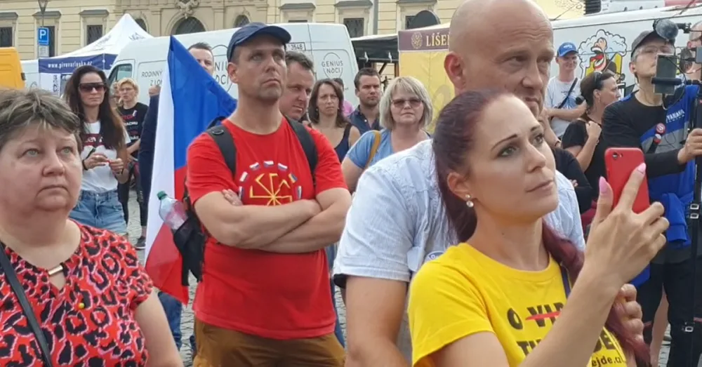 Včerejší demonstrace.