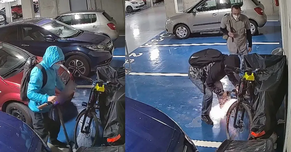 Muž u elektrokola.