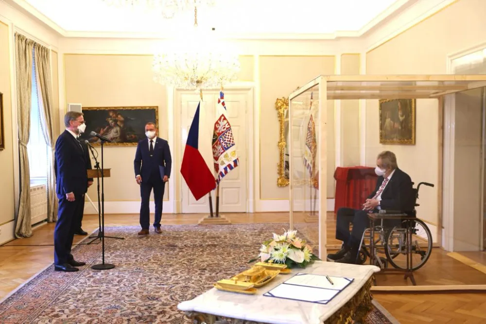 Jmenování Petra Fialy.