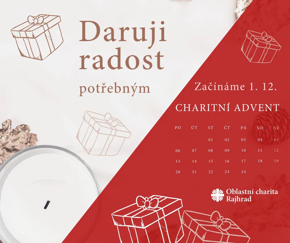 Adventní iniciativa Oblastní charity Rajhrad „Daruji radost” pomáhá potřebným