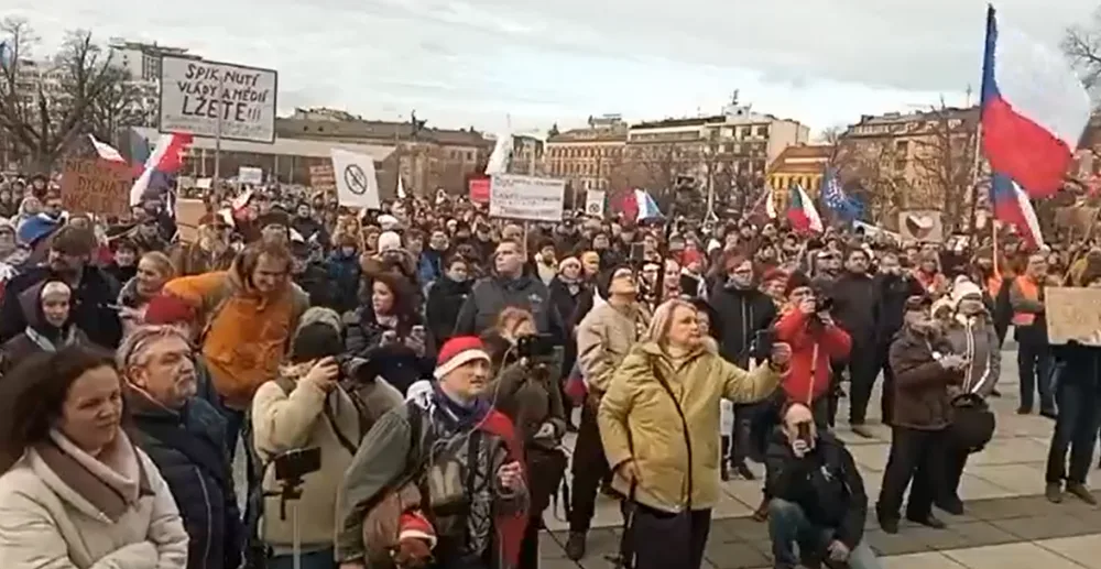 Demonstrace v Brně.