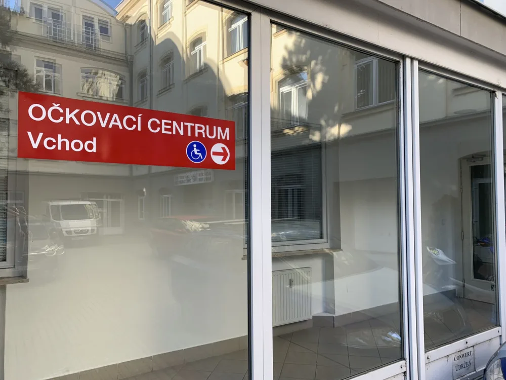 Očkovací centrum na Hybešově.