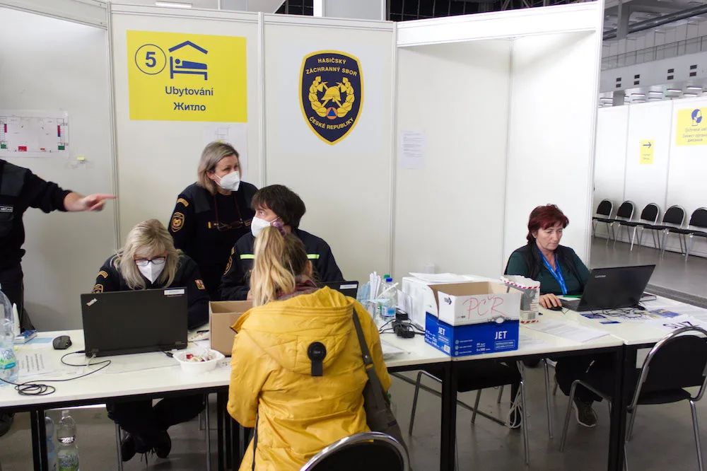 Brněnské výstaviště ubytovalo stovky Ukrajinců