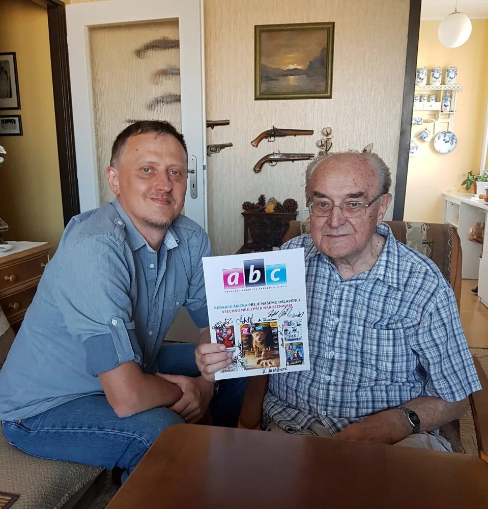 Šéfredaktor časopisu ABC Zdeněk Ležák a Vlastislav Toman