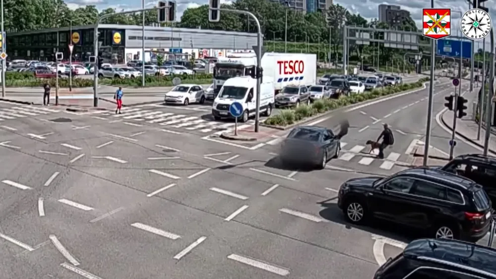 Řidič z Brna projel ve špičce křižovatce na červenou a smetl chodce  