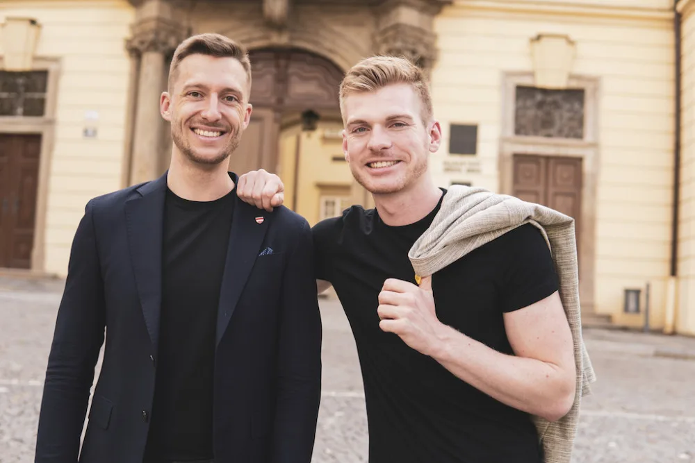 David Pokorný (zleva) a Marek Šoška