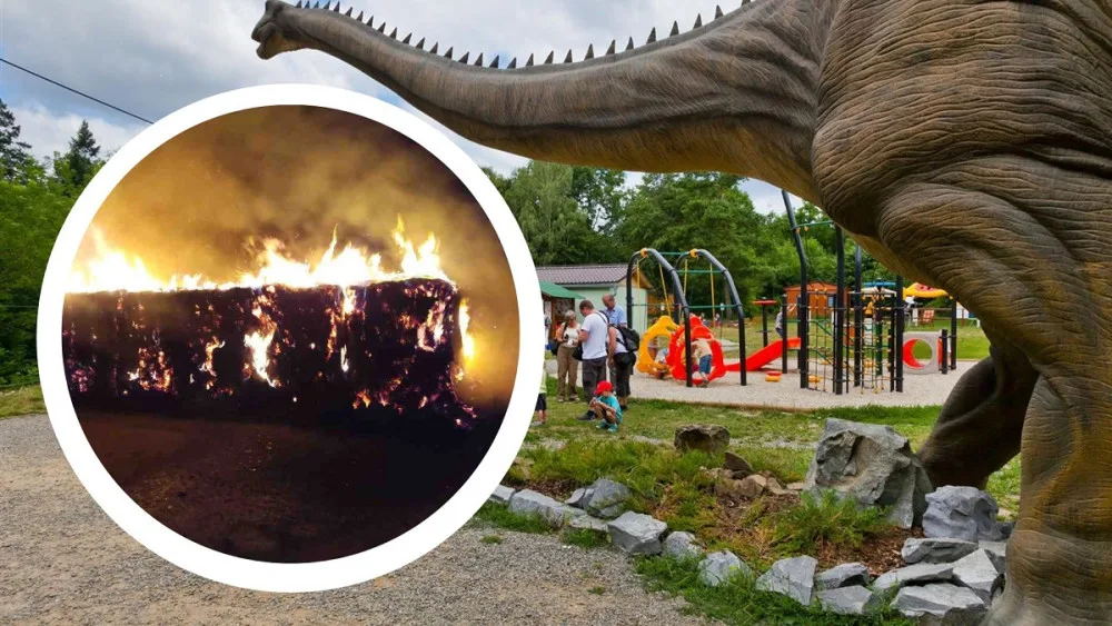 Ve Vyškově vzplanul autobus, lidi nemůžou do zoo ani k dinosaurům