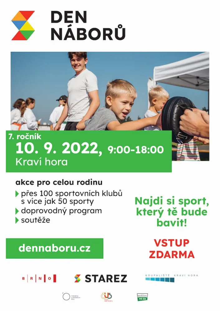 Ten pravý sport budou děti hledat na Dni náborů. Představí se jim přes sto dvacet klubů