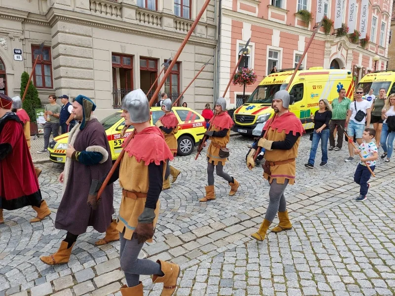 Vozy záchranářů na vinobraní