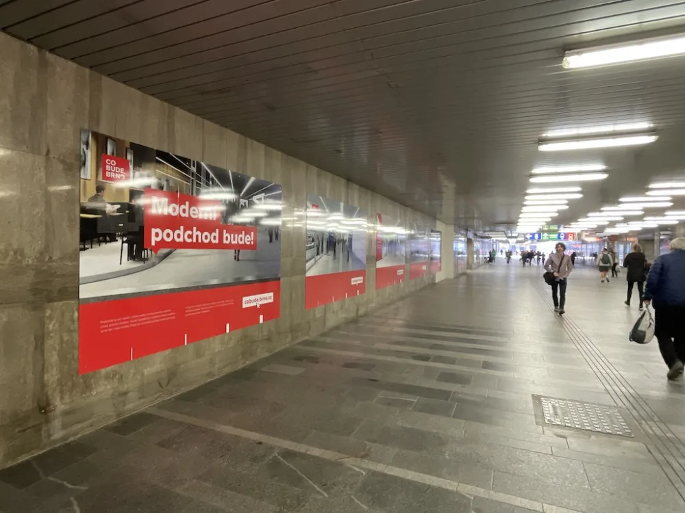 Brno se blíží proměně podchodu pod nádražím. Kritiky trápí osudy trhovců