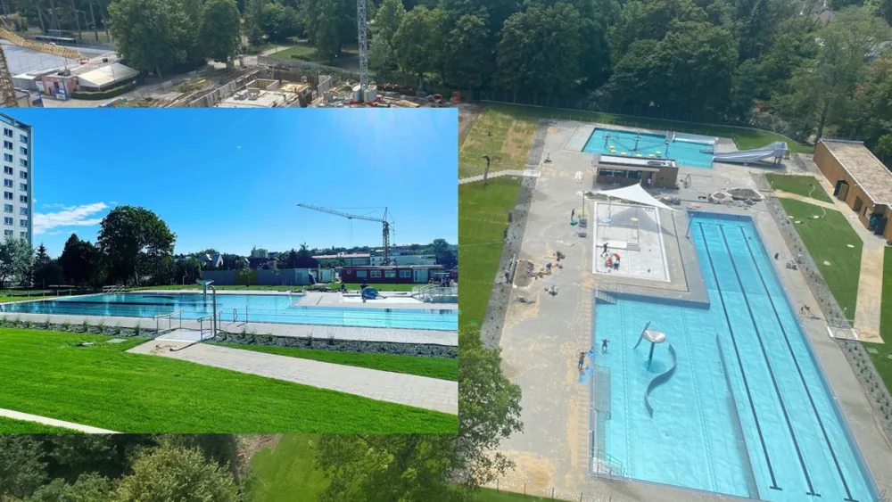 Kyjovské koupaliště před a po rekonstrukci