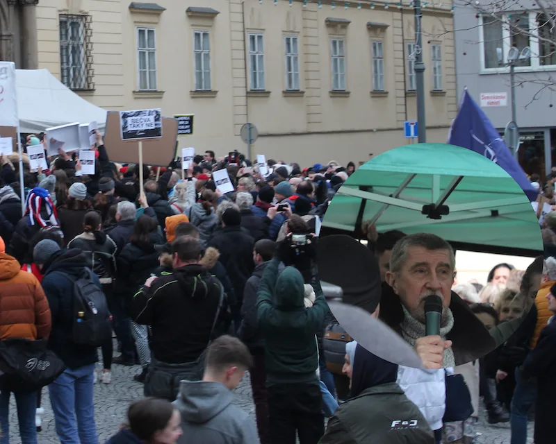Odpůrci by klidně zvolili i Putina, abych nebyl prezident, hlásal v Brně Babiš