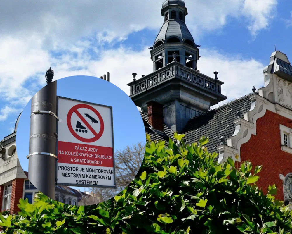 Hodonín vyhlásil válku válku skejťákům a opravu radniční věže s vajíčkem