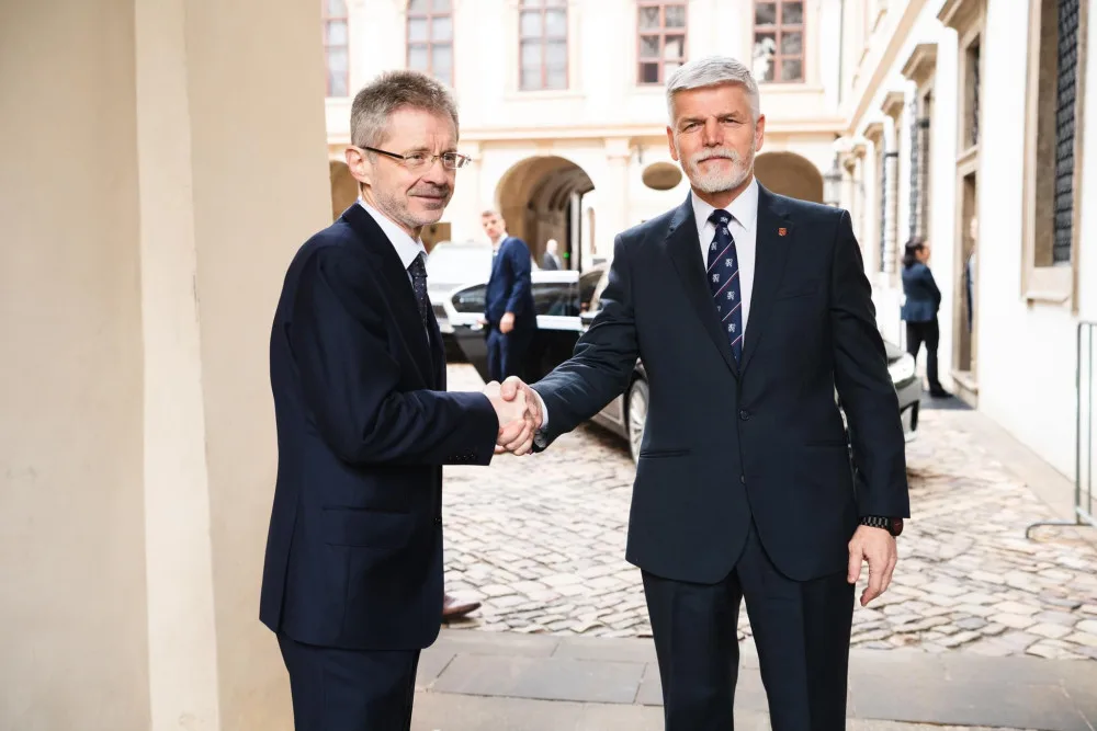 Petr Pavel při návštěvě Senátů s Milošem Vystrčilem
