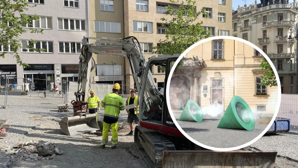 Brno rozkopalo náměstí. Chystá místo pro nový vodní prvek