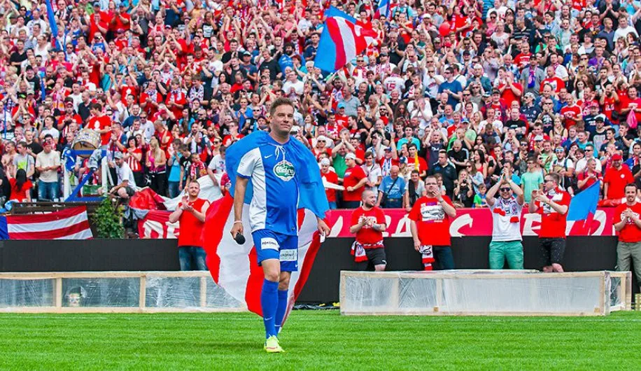 Petr Švancara při rozlučkovém zápase za Lužánkami