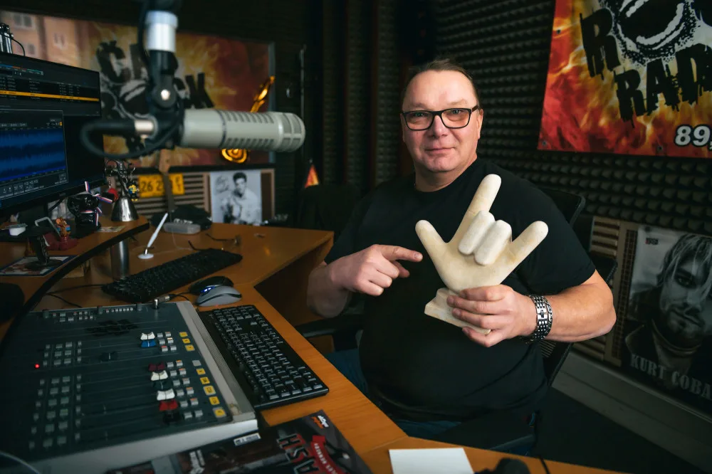 Moderátor Radia Čas Rock Honza Prokeš