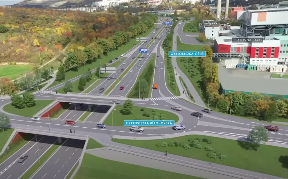 VIZUALIZACE: Silničáři naplánovali část velkého městského okruhu. Svede dopravu z obydlených částí