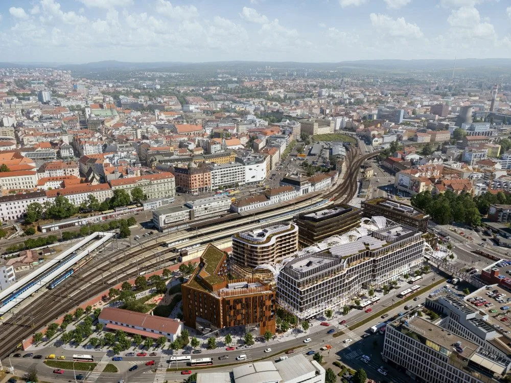 VIZUALIZACE: U hlavního nádraží v Brně vyroste komplex s obchody i byty. Nahradí chátrající Prior