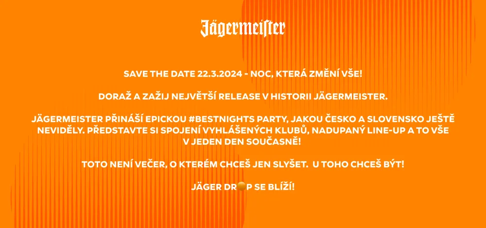 Zažij největší odhalení v historii Jägermeister
