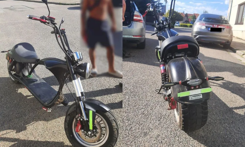 Polonahý mladík bez helmy se proháněl na dvoukolovém mopedu. Netušil, že potřebuje řidičák