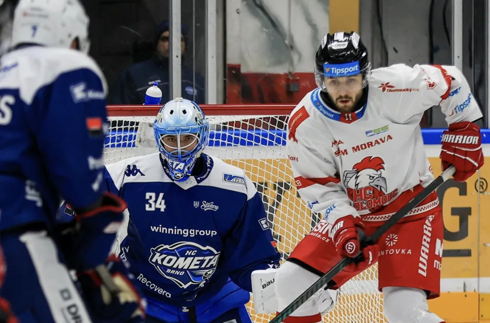 Kometa prohrála moravské derby. Olomouc v Brně zvítězila 4:1