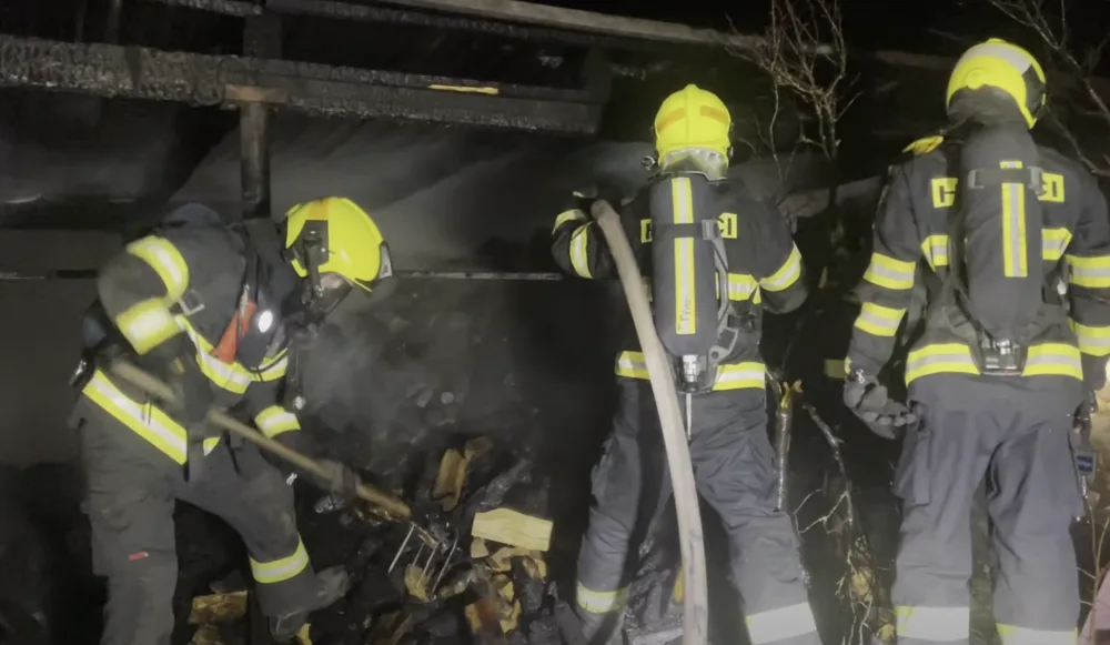 VIDEO: Při požáru u rodinného domu zemřelo několik psů. Příčina vzniku požáru je v šetření