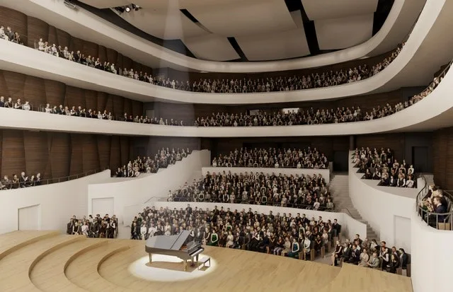 Pracovníci bourají trafostanici, která stojí v místě, kde má stát Janáčkovo kulturní centrum